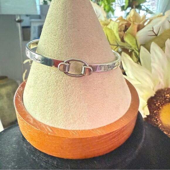 BB Becker 925 Sterling Silver Friends Inspirational Hook Bracelet - Picture 5 of 15